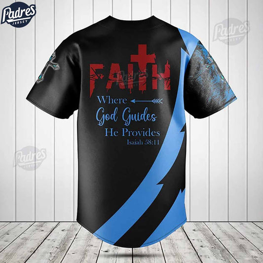 Jesus And Lion Faith Over Fear Baseball Jersey - Padres Jersey Oasis: Elevate Your Baseball Style Game... (Image 1)