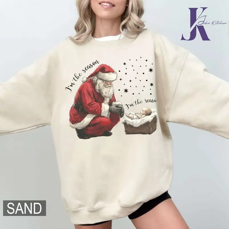 Jesus Christmas Comfort Colors Shirrt, Religious Xmas Shirt, Women's Holiday Tee