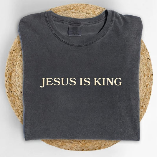 Jesus Is King Comfort Colors Shirt, Jesus Lover T-shirt, Christian Graphic Tee, Bible Verse Unisex Clothing, Faith Based Outfits