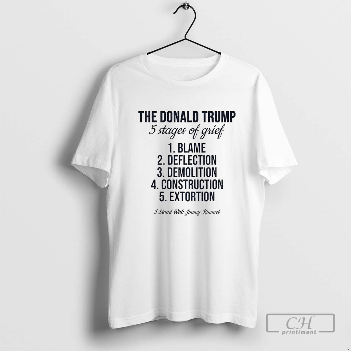 Jimmy Kimmel The Donald Trump 5 Stages Of Grief Blame Deflection Demolition Construction Extortion