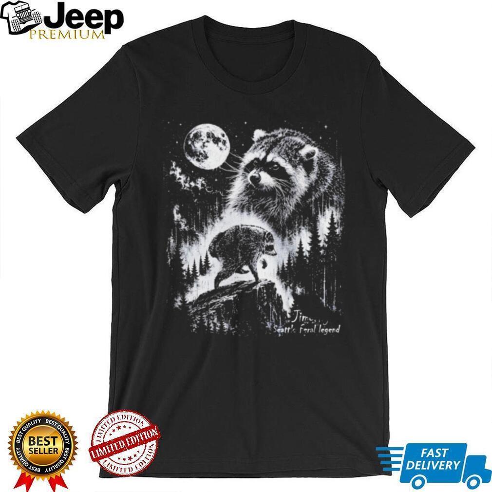 Jimothy Raccoon Seattle Feral Legend Moon Animal vintage shirt