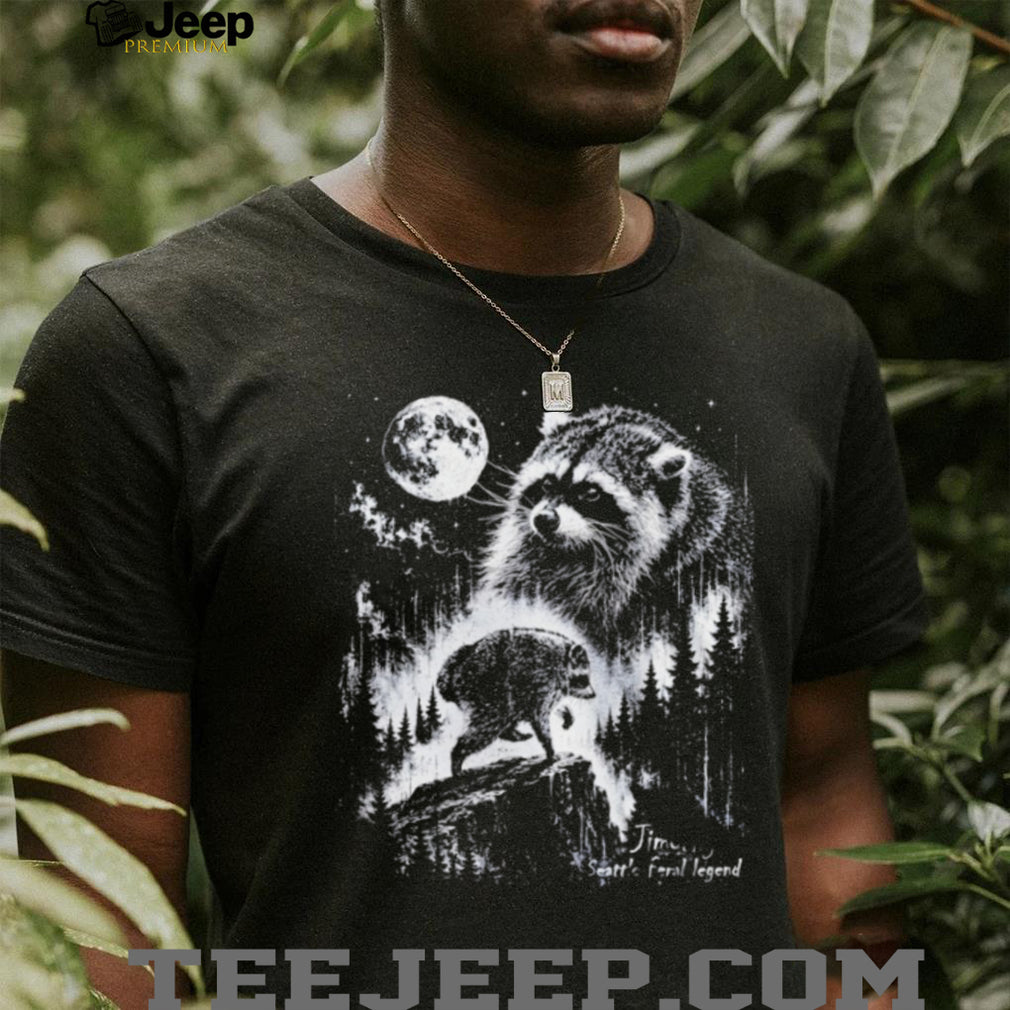 Jimothy Raccoon Seattle Feral Legend Moon Animal vintage shirt