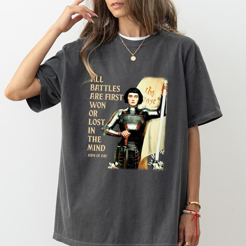 Joan of Arc Comfort Colors Shirt, Feminist T-shirt, Women Empowerment Graphic Tee, Smash Patriarchy Clothing, Girl Power Outfits, Womenswear