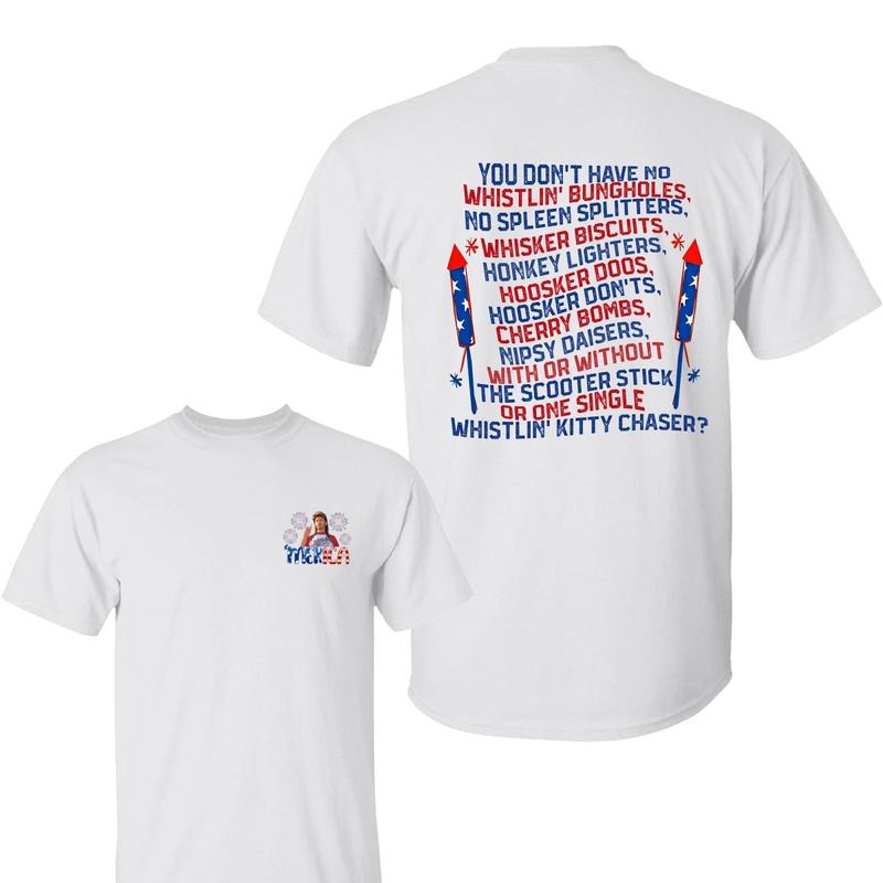 Joe Dirt 4th of July Graphic Shirt, Trendy Cotton Apparel, Funny 2-Sided Merica Tee, Full-Color Casual Menswear Top, Perfect Gift, For Men, For Women