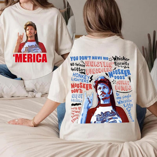 Joe Dirt Merica Tour Shirt, Funny Joe Dirt Merica T-Shirt, 4th Of July Sweatshirt, Patriotic Shirt, Trendy Fourth Of July Shirt, 2 sided