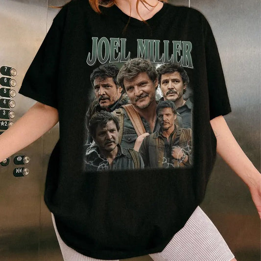 Joel Miller Pedro Pascal Vintage Mineral Wash T-Shirt , The Last Of Us Shirt, TLOU Gift For Gaming Lovers Casual Clothing Fabric Menswear Sweatshirts