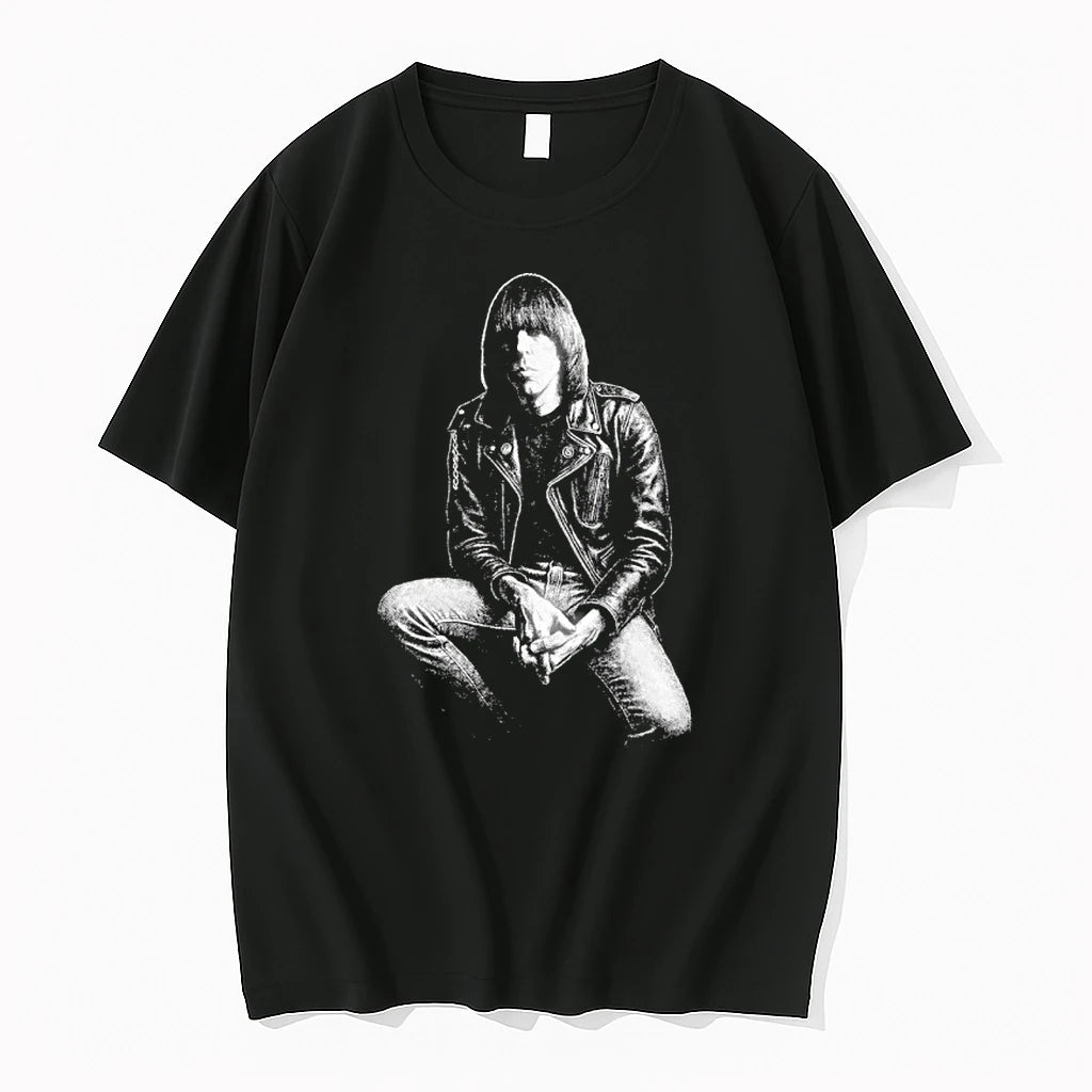 Joey Ramone Halftone Portrait Ramones Punk Rock Tshirts Sweater