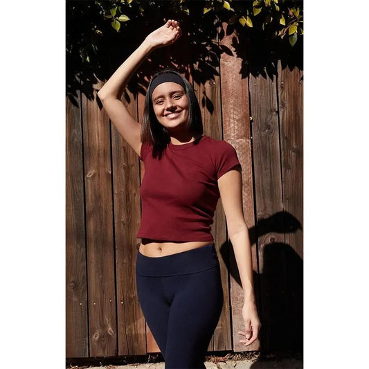 John Galt Women's Burgundy Hailie Basic T-Shirt