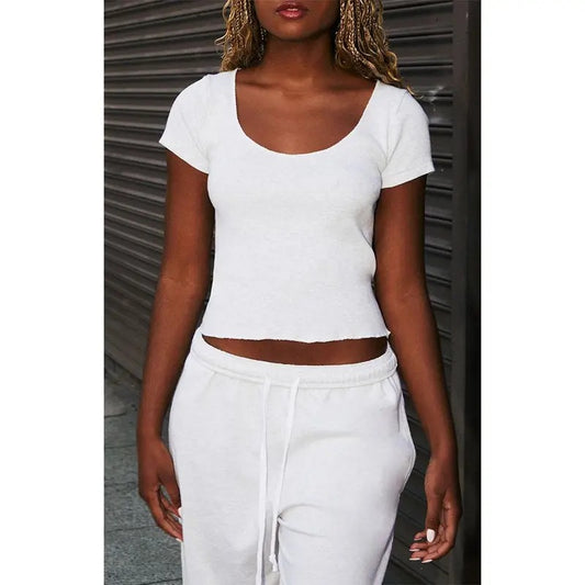 John Galt Women's Gray Mckenna Short Sleeve Top