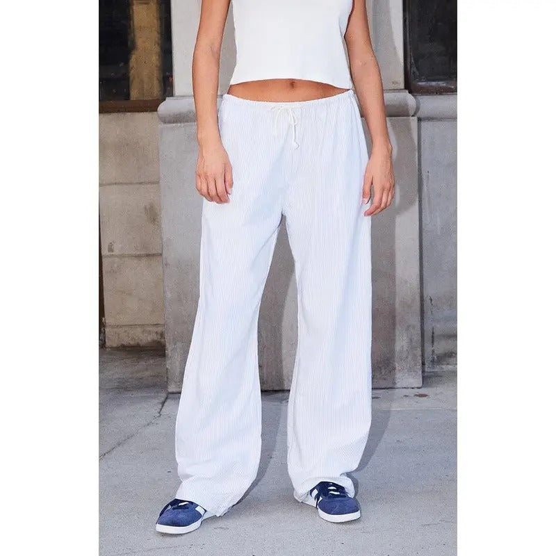 John Galt Women's Light Blue Striped Anastasia Sweatpants T-Shirts, Hoodie, Sweatshirt | WearSparks.com
