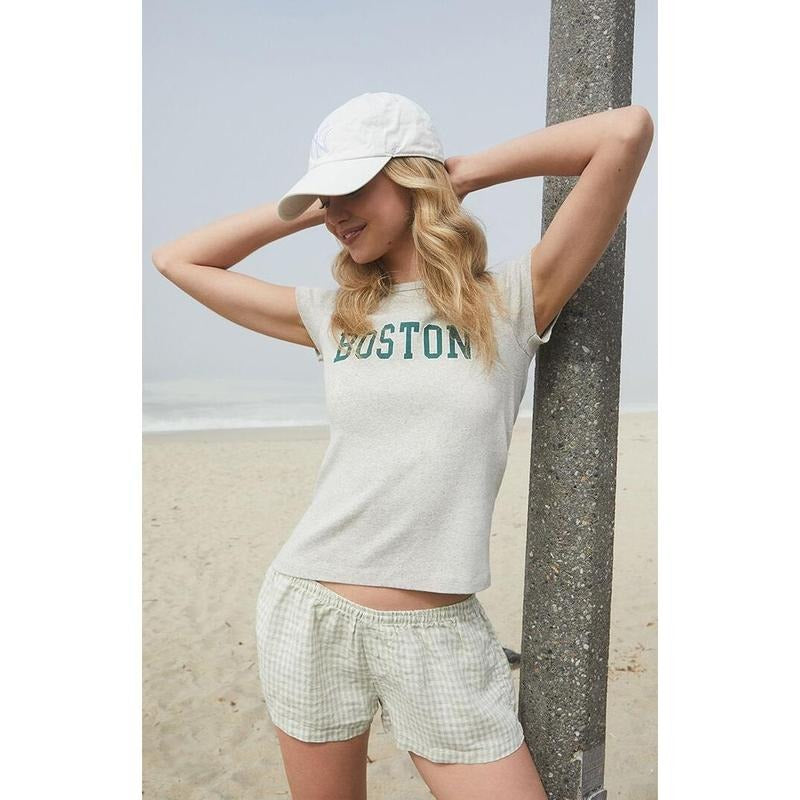 John Galt Women's Plaid Emery Pajama Boxer Shorts T-Shirts, Hoodie, Sweatshirt | WearSparks.com