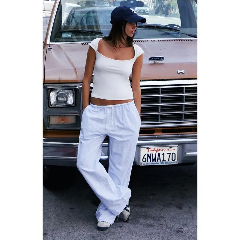 John Galt Women's White Ella Top T-Shirts, Hoodie, Sweatshirt | WearSparks.com