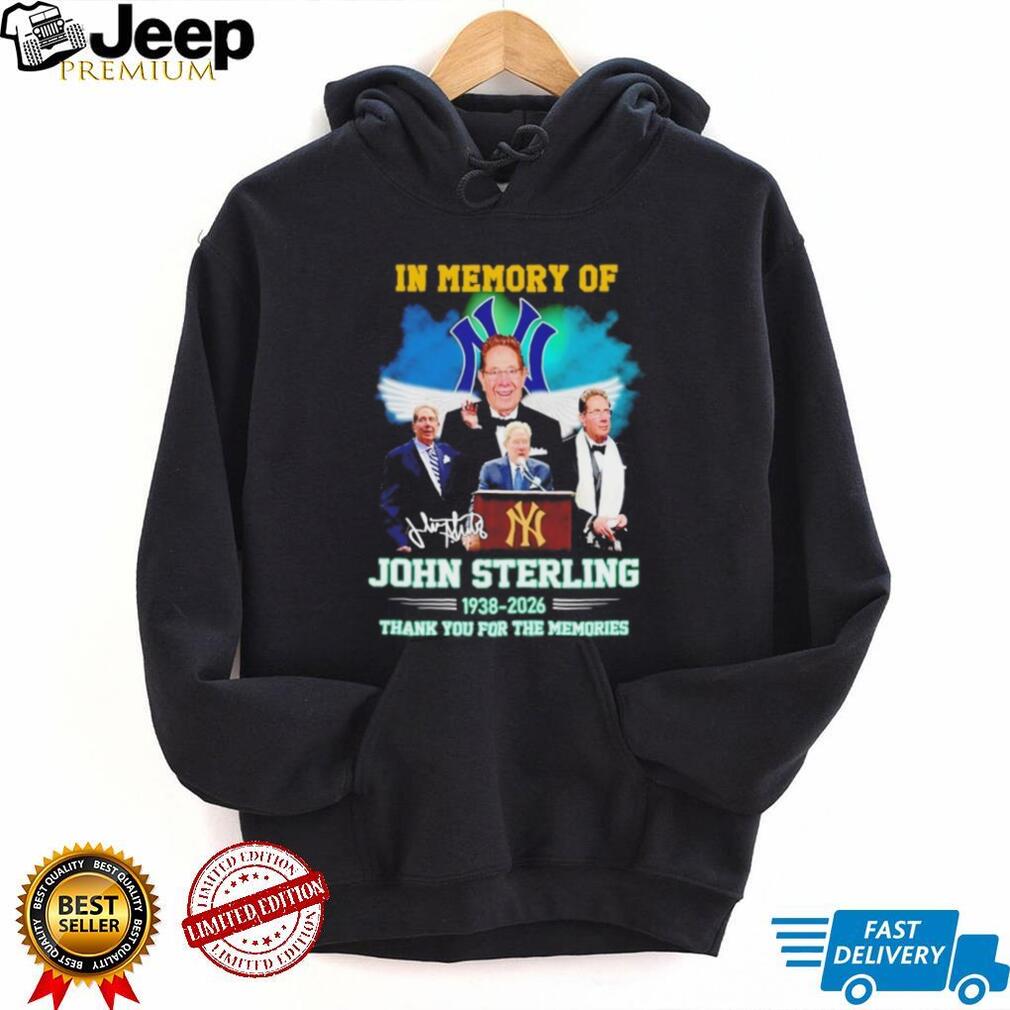 John Sterling In Memory Of 1938 2026 New York Yankees Tribute T Shirt