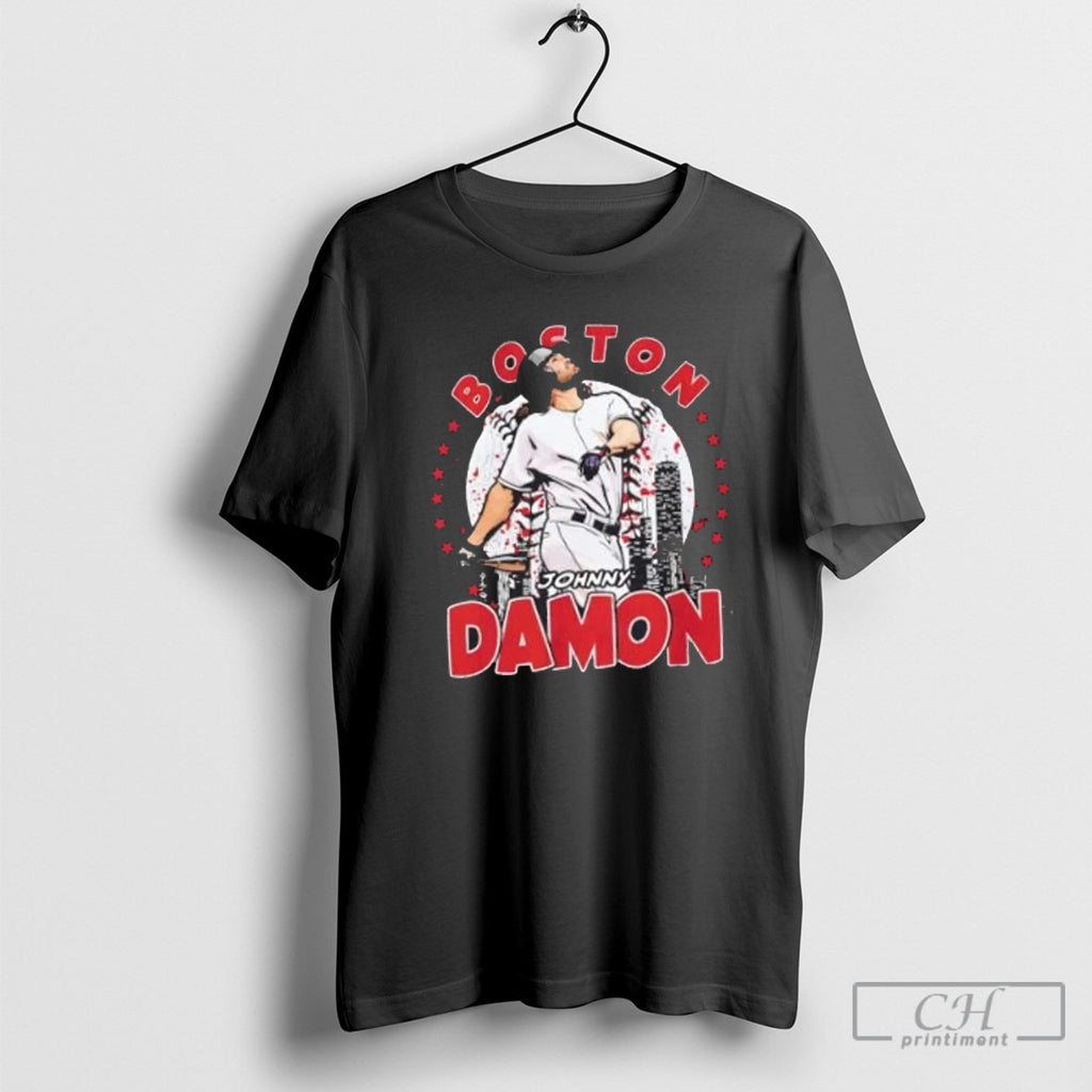 Johnny Damon Boston Red Sox Gritty Shirt Sweater