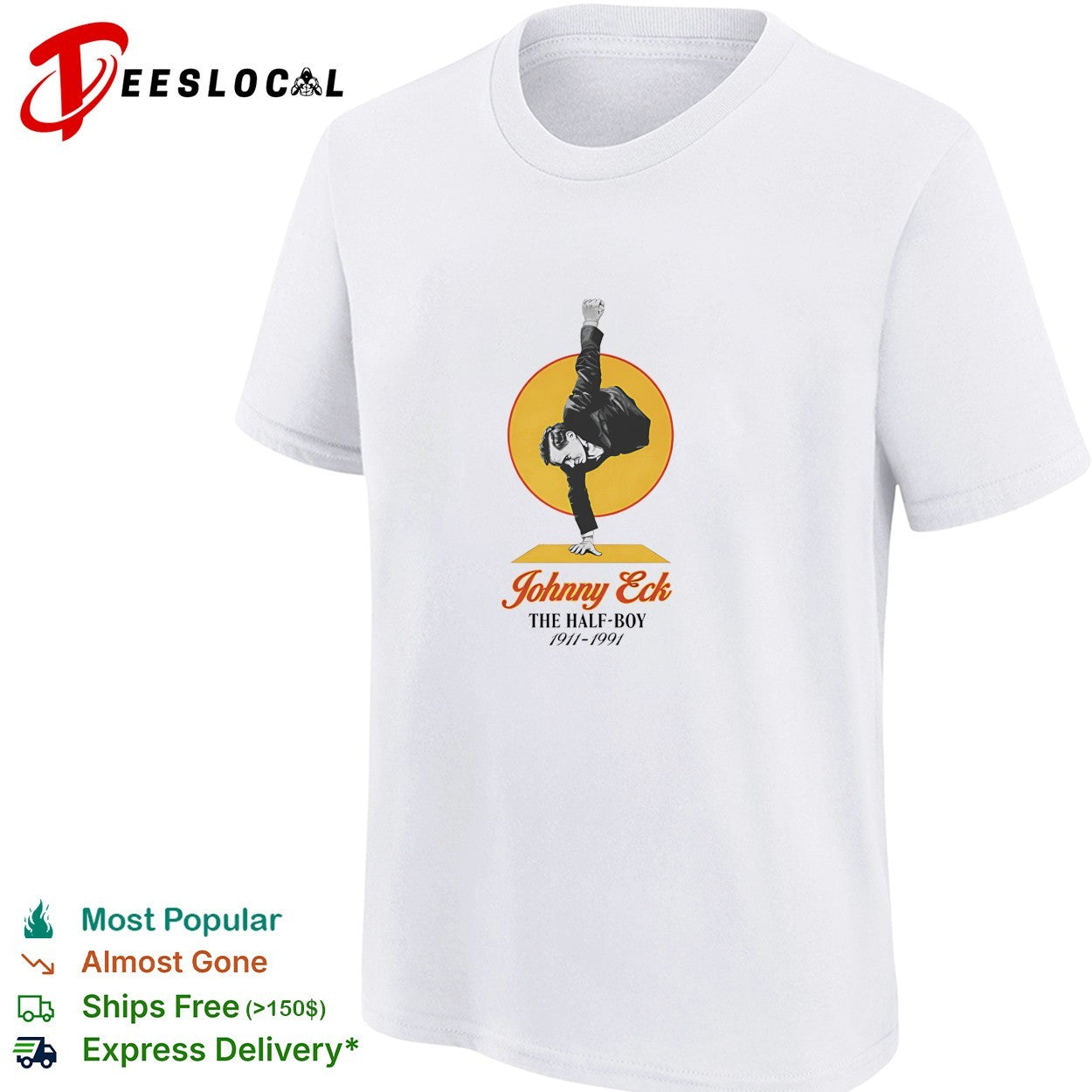 Johnny Eck the half boy 1911 1991 retro shirt
