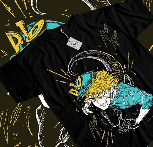 Jojo s Bizarre Diego Brando T-Shirt S-4XL Anime Manga Graphic Tee Tshirt S-4XL Black Shirt