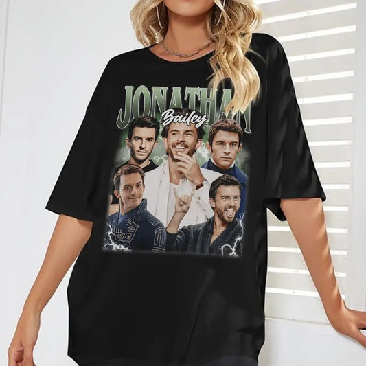 Jonathan Bailey Retro 90s Vintage T-shirt, As Fiyero Prince Wicked Movies,Wizard of Oz, Broadway Merch Shirt, Gift For Movies Lovers Casual Clothing