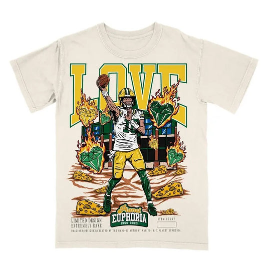 Jordan Love Planet Euphoria Shirt, Vintage 90s Unisex Tee Various Sizes and Colors, shirt trend 2025
