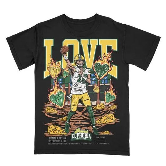 Jordan Love V1 Black Planet Euphoria Shirt, Vintage 90s Unisex Tee Various Sizes and Colors, shirt trend