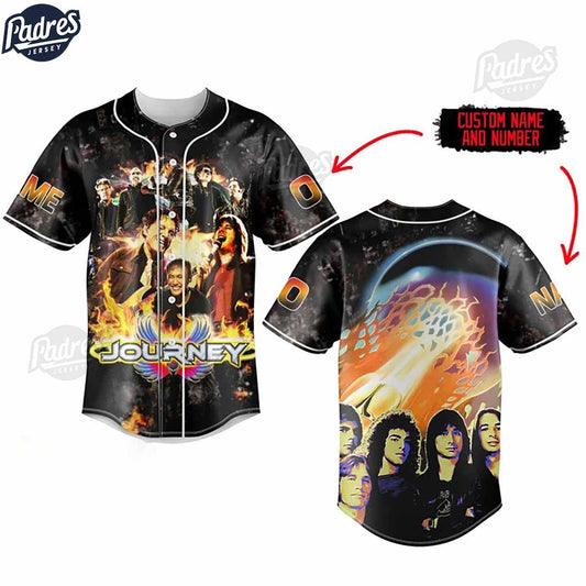 Journey Rock Band Custom Baseball Jersey - Padres Jersey Oasis: Elevate Your Baseball Style Game T-Shirts,... (Image 1)