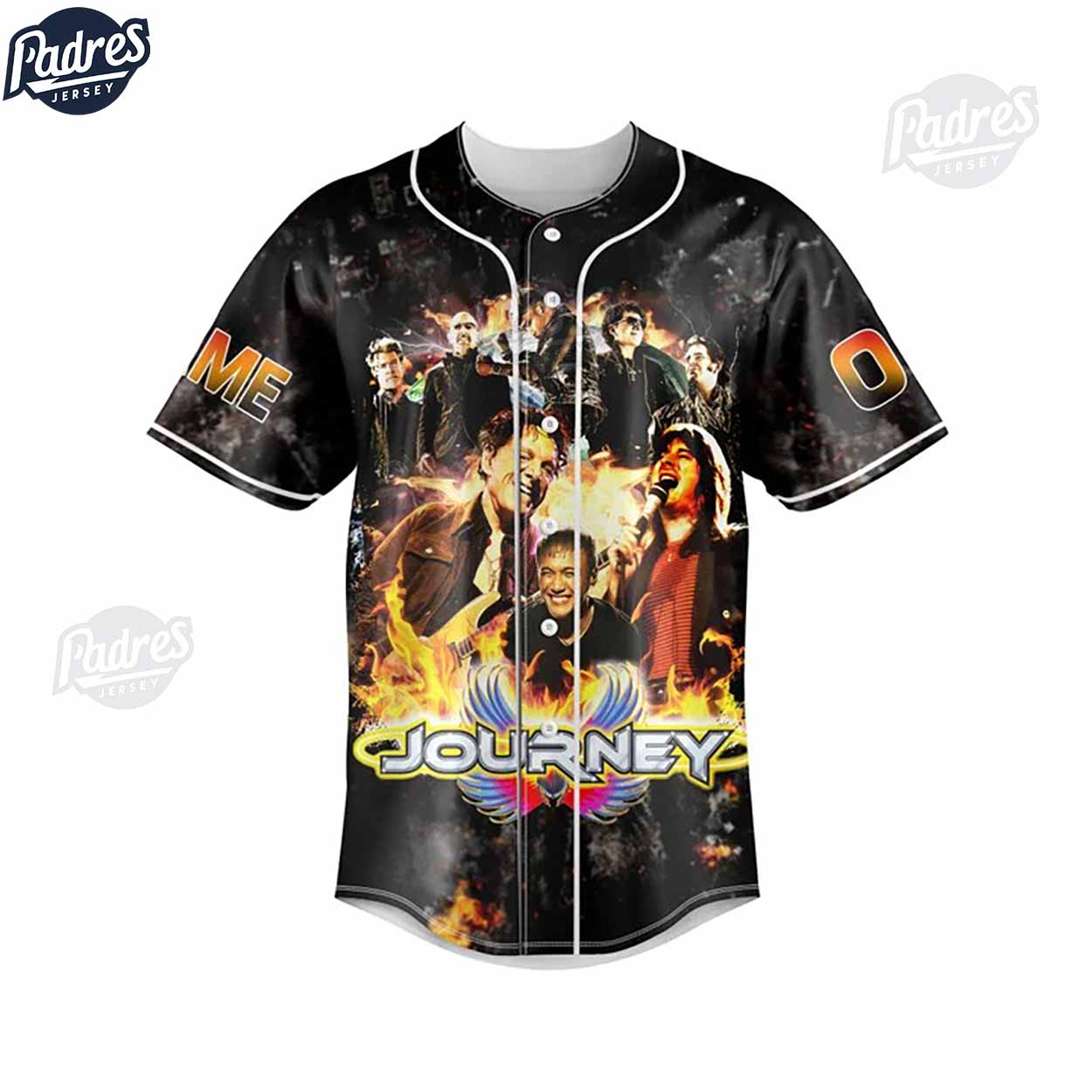 Journey Rock Band Custom Baseball Jersey - Padres Jersey Oasis: Elevate Your Baseball Style Game T-Shirts,... (Image 3)