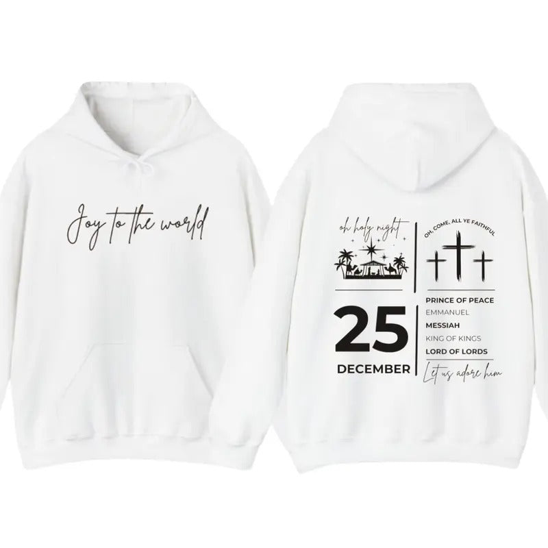 Joy To The World Christmas Hoodie T-Shirt, Nativity Shirt, True Story Chirstmas Hoodie, Christian Jesus Christmas Shirt, Unisex Hoodie
