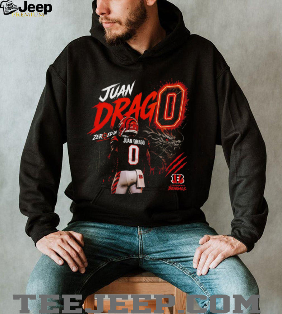Juan Drago Cincinnati Football Player Number 0 Dragon Retro Men Fans Sports T Shirt