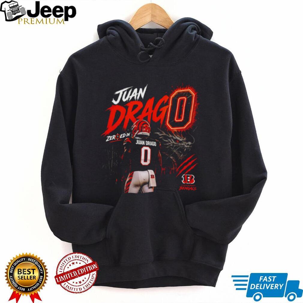 Juan Drago Cincinnati Football Player Number 0 Dragon Retro Men Fans Sports T Shirt