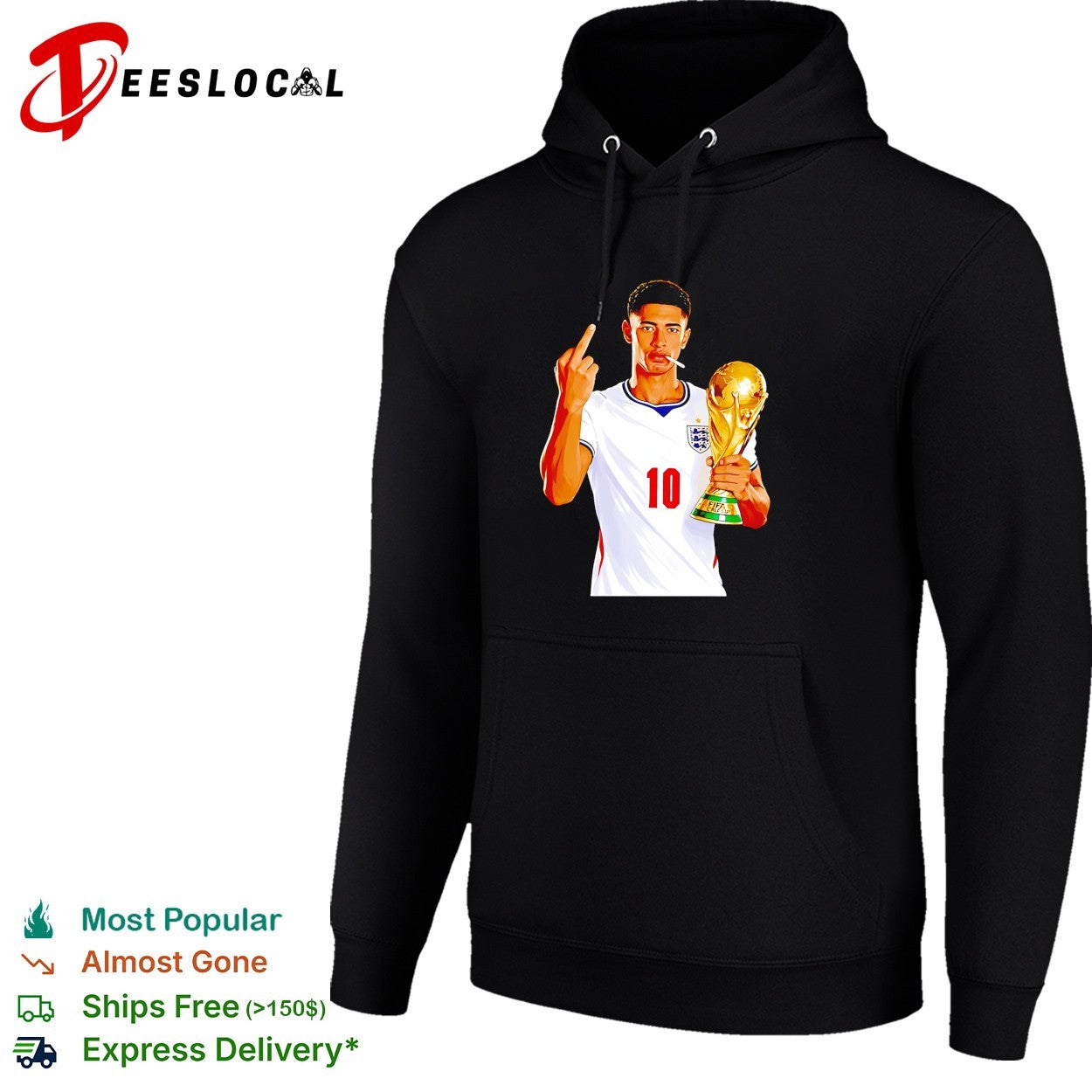 Jude Bellingham England middle finger smoking trophy World Cup 2026 shirt