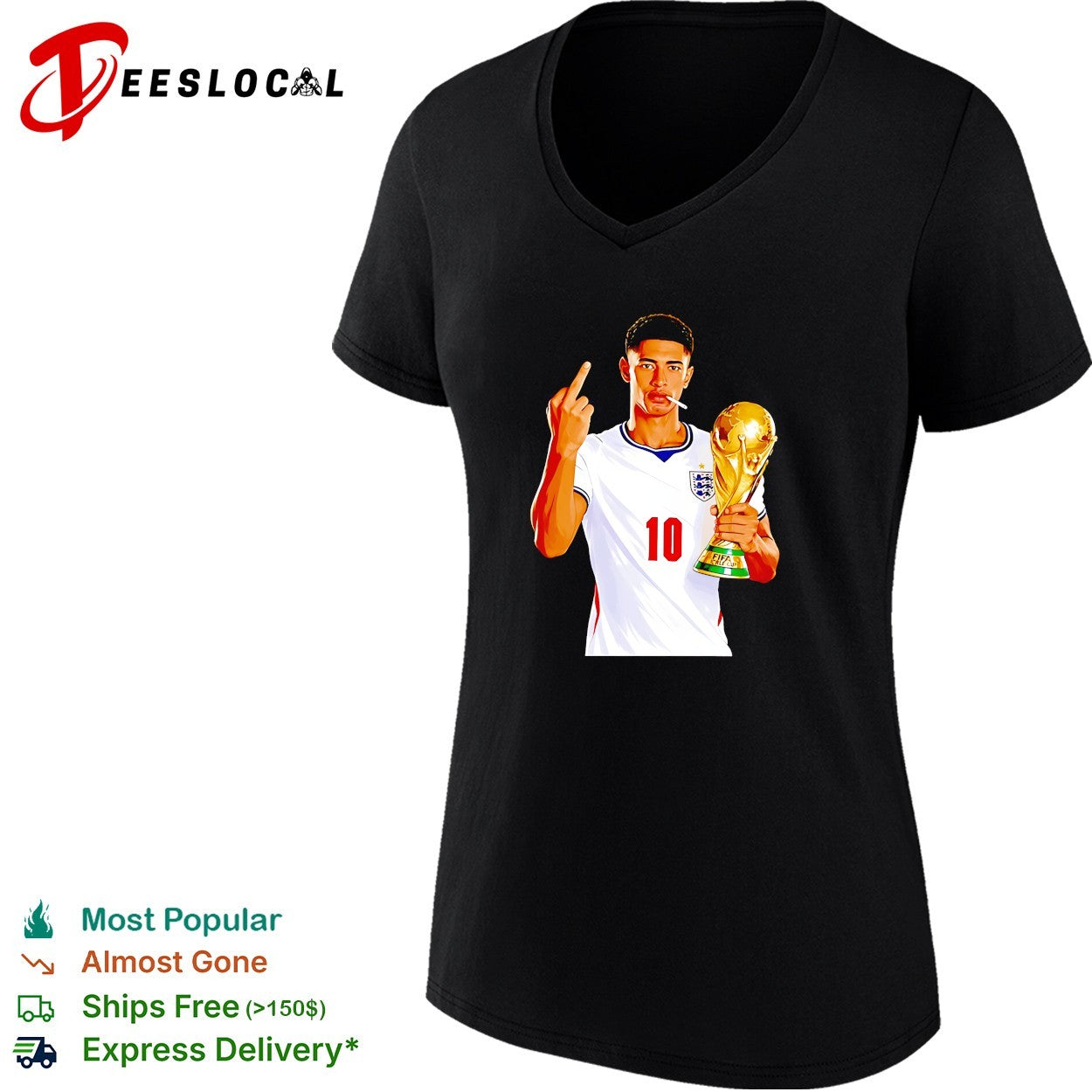 Jude Bellingham England middle finger smoking trophy World Cup 2026 shirt