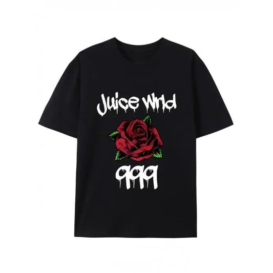 Juice Print T-shirt, Street hip-hop, men's cotton T-shirt, summer casual short sleeve T-shirt Made in USA