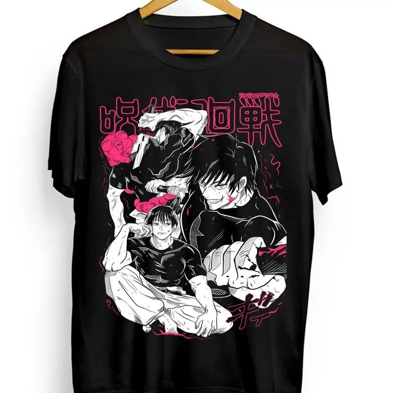 Jujutsu Kaisen Fushiguro Toji T-shirt Gojo Anime Horror Gift Shirt Tee All Size