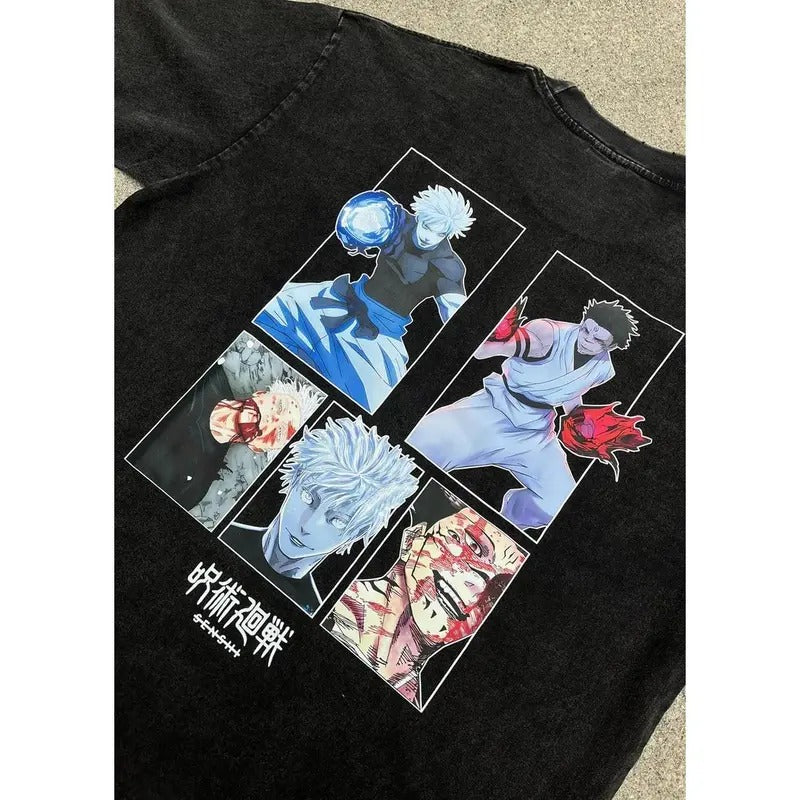Jujutsu Kaisen Gojo vs Sukuna Back Print Graphic Tee, Classic Cotton, Sweatshirt, Hoodie Sweatshirt, Hoodie, Comfort Colors