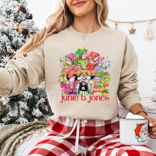 Junie B Jones Children's Books Christmas Sweatshirt, Junie B Teacher Christmas T-shirt, Book Lover Shirt, Christmas...