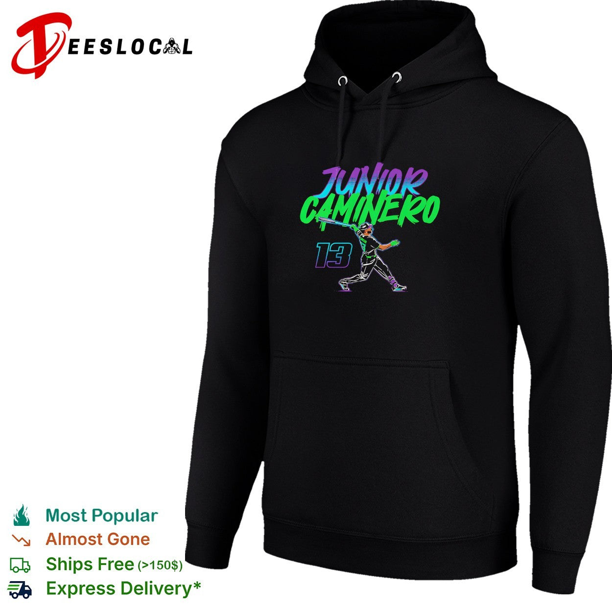 Junior Caminero Tampa Bay Rays Slugger Swing Number 13 shirt