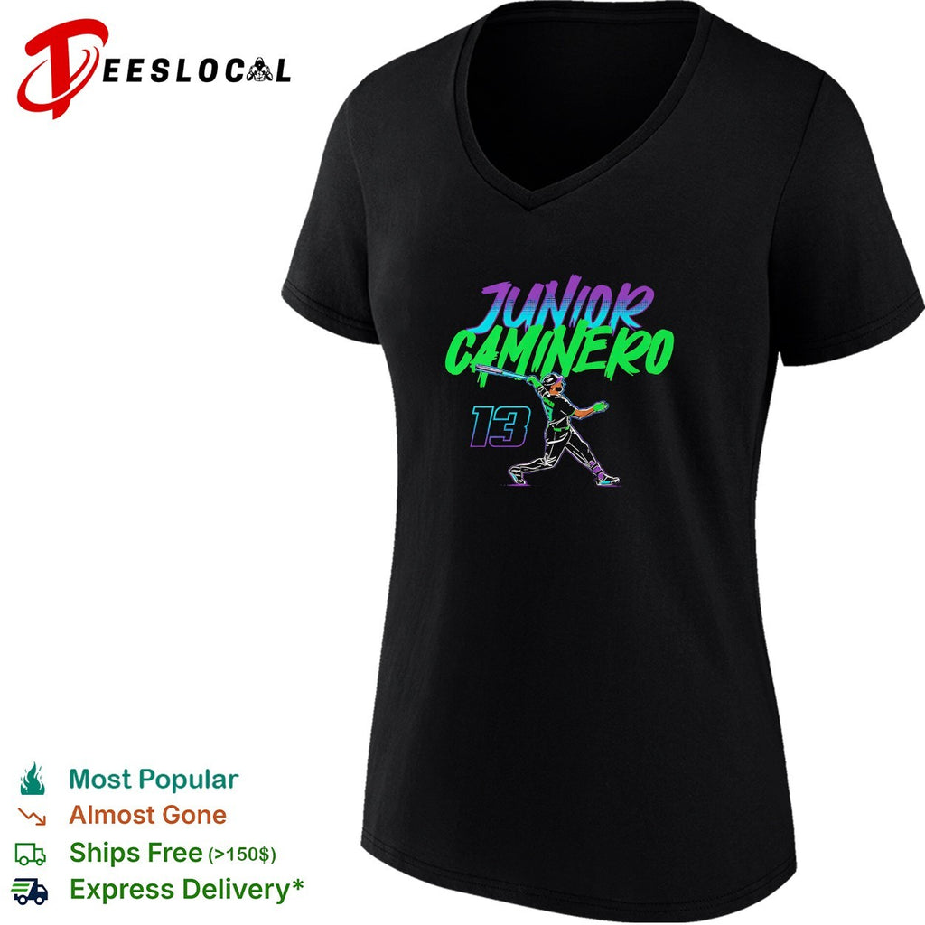 Junior Caminero Tampa Bay Rays Slugger Swing Number 13 shirt