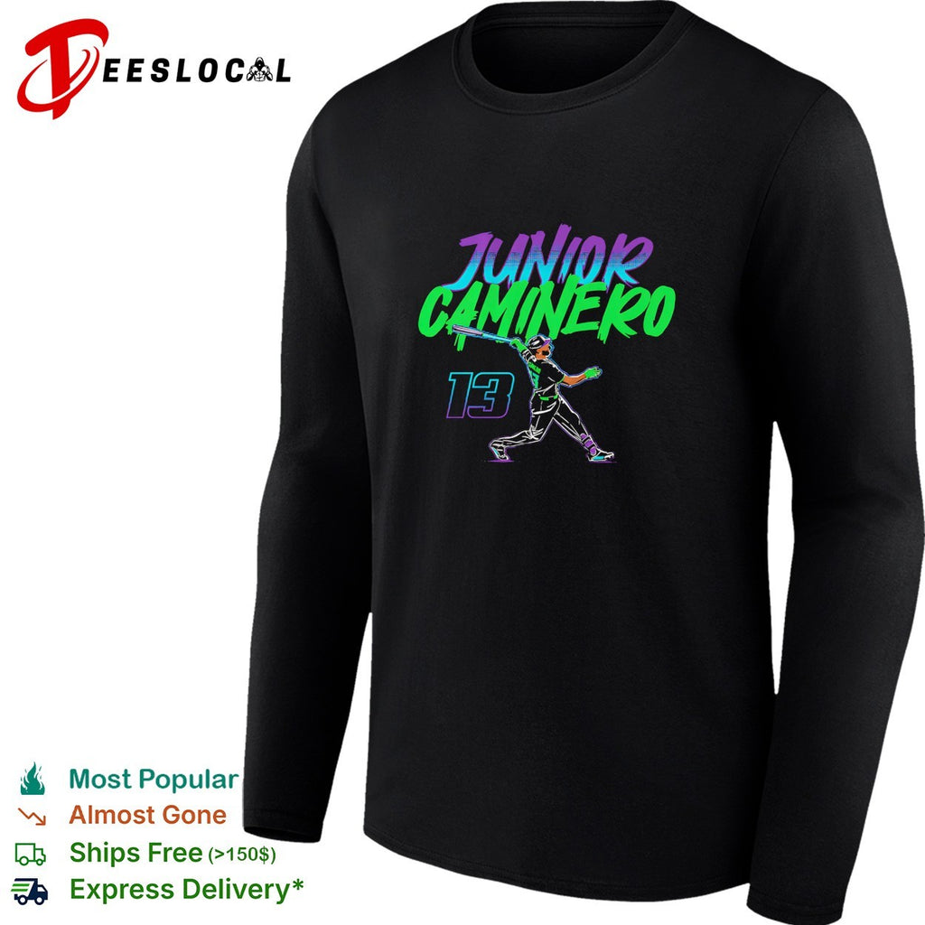 Junior Caminero Tampa Bay Rays Slugger Swing Number 13 shirt