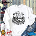 Just A Michigan Girl With A Wild Heart Vintage Silhouette Gift Women Shirt