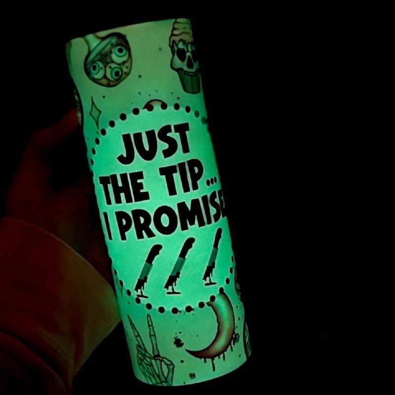 Just The Tip Glow In The Dark Halloween Skinny Tumbler T-Shirts, Hoodie, Sweatshirt | WearSparks.com