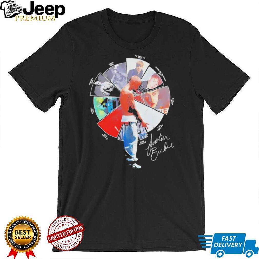 Justin Bieber Eras Career Discography Timeline Vintage Style Music Fan Men Women T Shirt