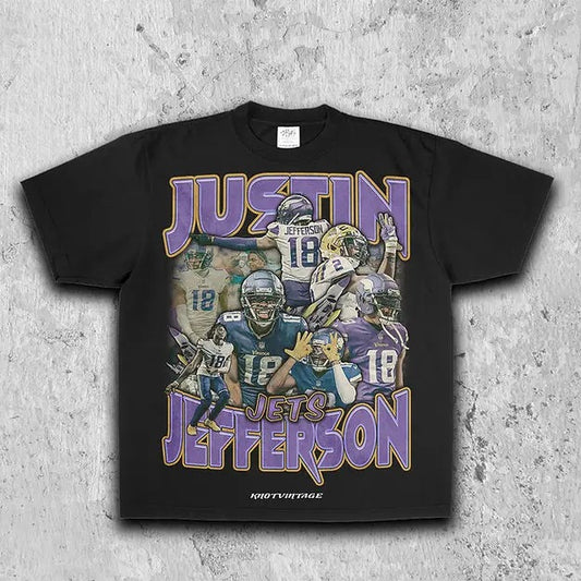 Justin J Jefferson Tee | Vintage Tee | Men's Graphic T-Shirt | Gift For Fan