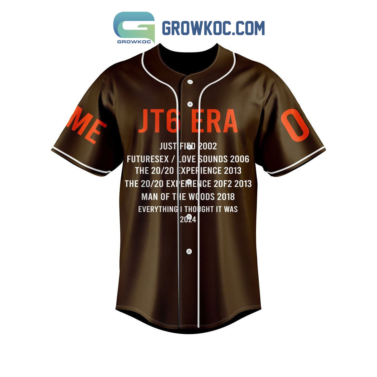 Justin Timberlake The World Tour Performance Personalized Baseball Jersey