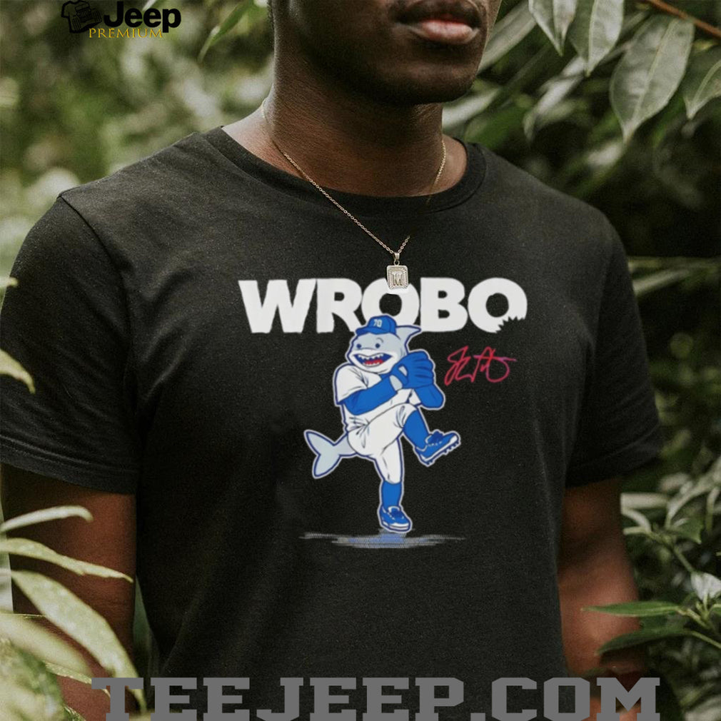 Justin Wrobleski Los Angeles Dodgers Baseball The Shark Wrobo signature shirt