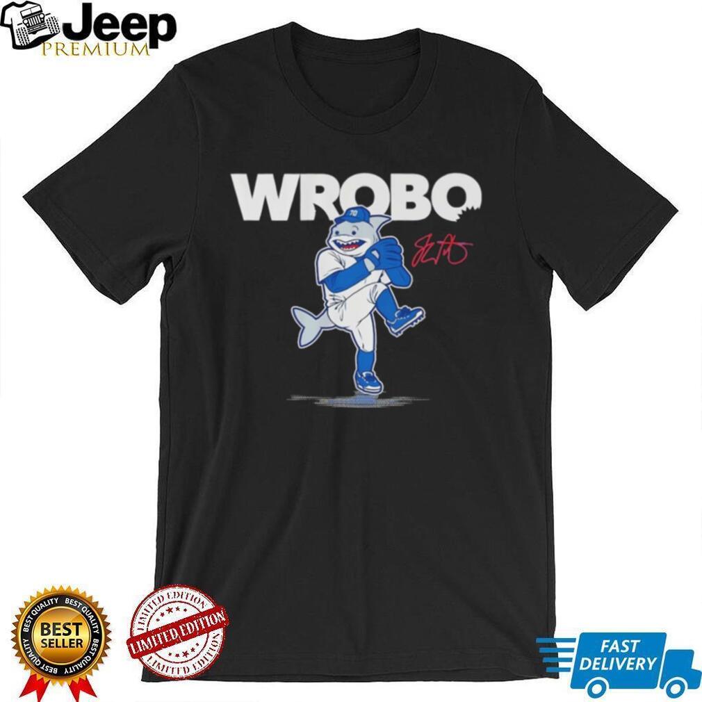 Justin Wrobleski Los Angeles Dodgers Baseball The Shark Wrobo signature shirt
