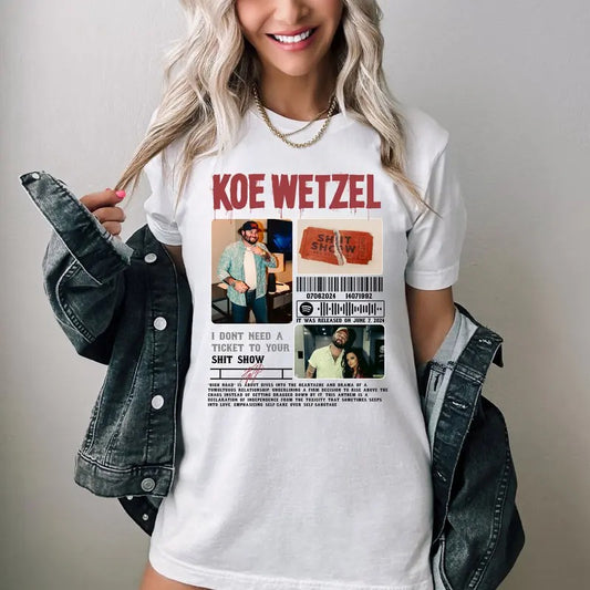 K0e WetzeI Inspired Graphic Tee, Concert Outfit, Western Clothing, Tour Merch, Unisex Short Sleeve Tee Shirt, Casual Clothing