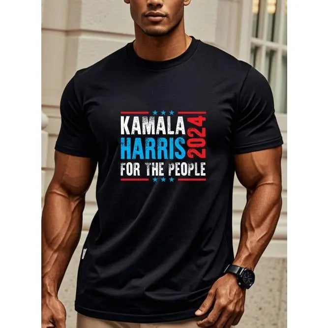 KAMALA HARRIS FOR THE PEOPLE 2024 HARRIS 2024 Vote President Kamala Harris Harris T-Shirt Harris T-Shirts Harris Merchandise Harris T-Shirt For Men Harris Tee Shirts Funny Crew Neck Casual T-Shirt Soft Cotton Made in USA