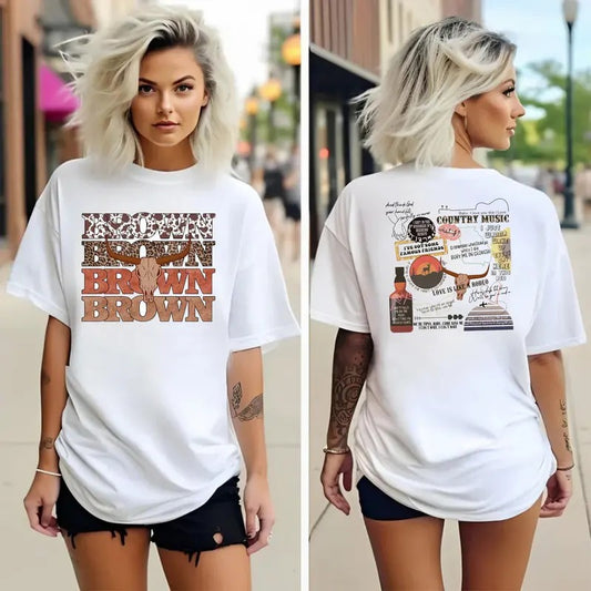 KB 2 Sides Tee Shirt, Country Concert Shirt, Western Vibes, Tour Merch For Fans, Unisex Short Sleeve Tee Shirt, Casual Clothing