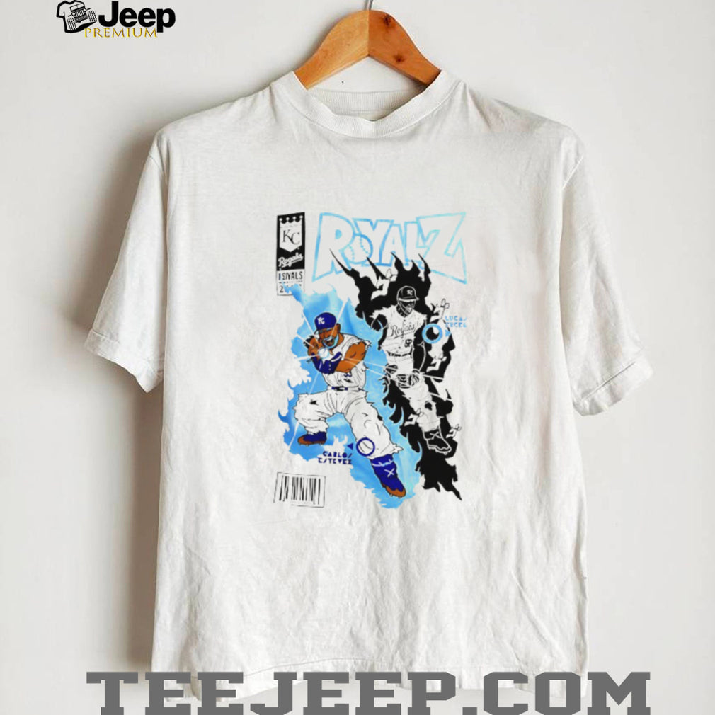 KC Royals Baseball Comic Art Design T Shirt
