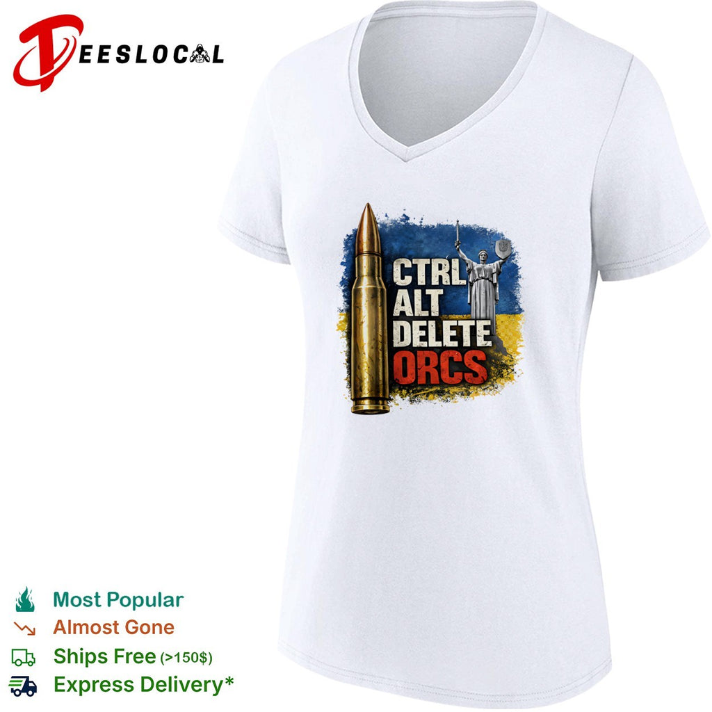 Ctrl Alt Delete Orcs Ukraine Motherland Monument Bullet shirt