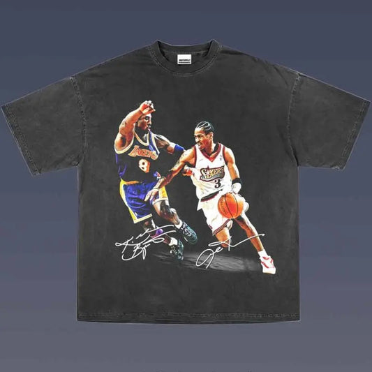 KOBE VS IVERSON 2.12 VINTAGE TEE | MEN'S GRAPHIC T-SHIRT SWEATSHIRT HOODIE | GIFT FOR FAN